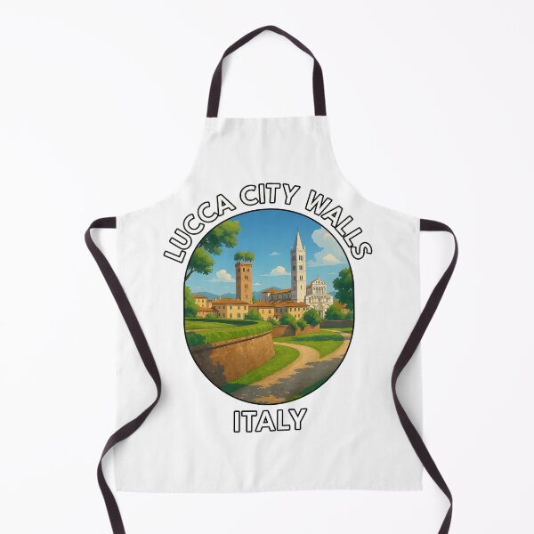 Item preview, Lucca City Walls Tuscany Italy – Historic Landmark Illustration designed and sold by inkNext.