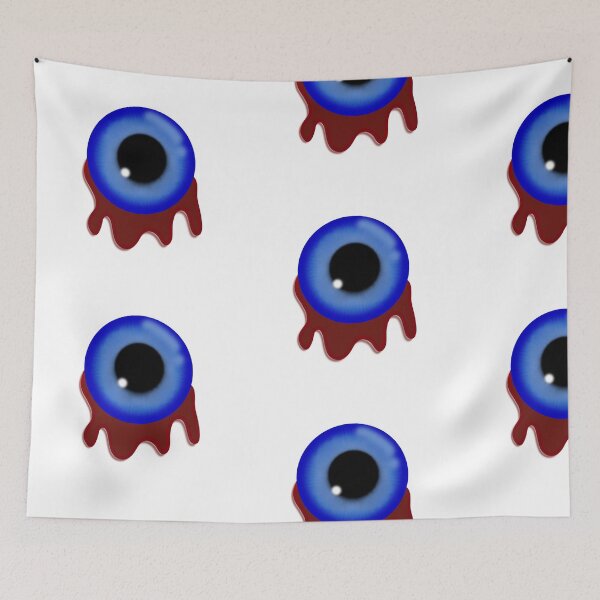 Item preview, Creepy Blue Eyeball Illustration with Blood Drip designed and sold by chorstudio.