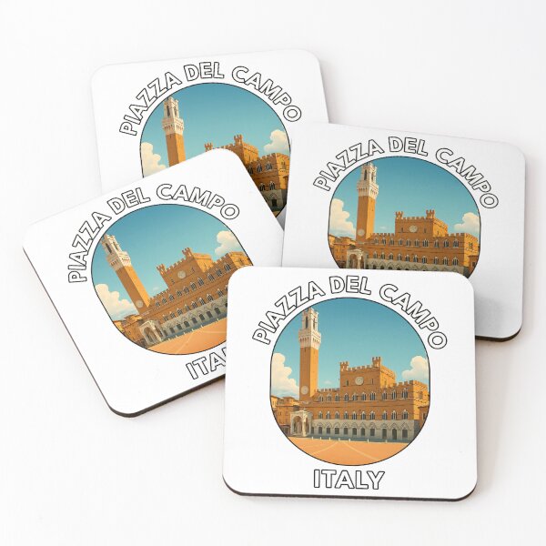 Item preview, Piazza del Campo Siena Italy – Medieval Square Illustration designed and sold by inkNext.