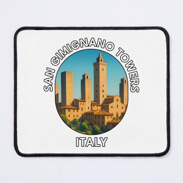 Item preview, San Gimignano Towers Tuscany Italy – Medieval Town Illustration designed and sold by inkNext.