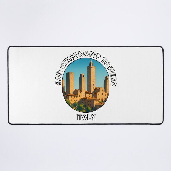 Item preview, San Gimignano Towers Tuscany Italy – Medieval Town Illustration designed and sold by inkNext.