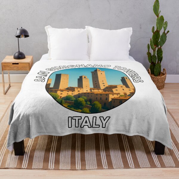 Item preview, San Gimignano Towers Tuscany Italy – Medieval Town Illustration designed and sold by inkNext.