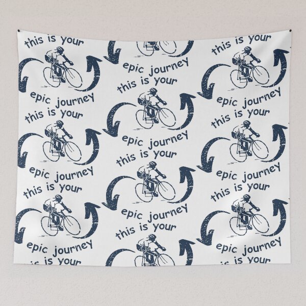 Item preview, Dynamic Cyclist Surrounded by Flowing Arrows designed and sold by SplashTastic.