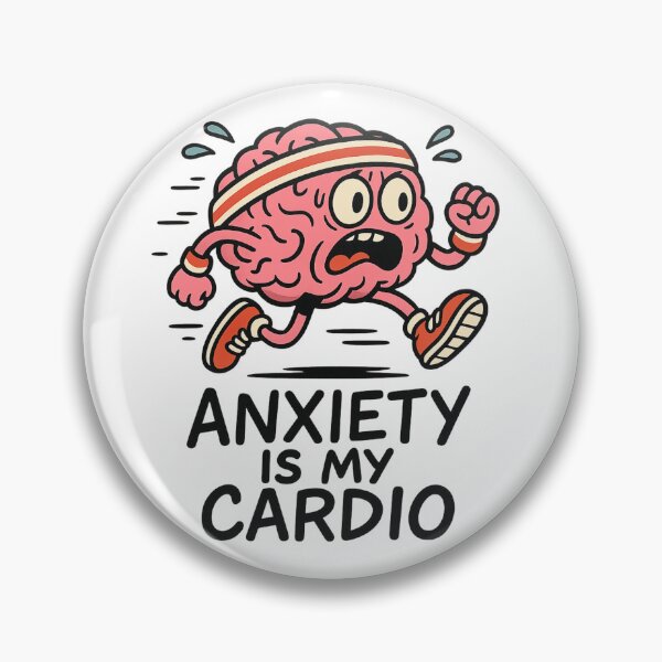 Item preview, Anxiety Is My Cardio – Funny Running Brain Design designed and sold by Strange Comforts.