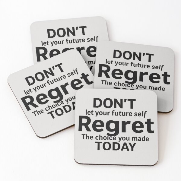 Item preview, Future Self Regret Quote Design designed and sold by Heal of Souls Designs .