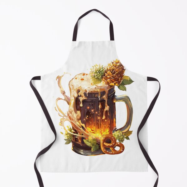 Item preview, Oktoberfest Beer Mug with Pretzel and Hops designed and sold by Anastasiia Yurevych.