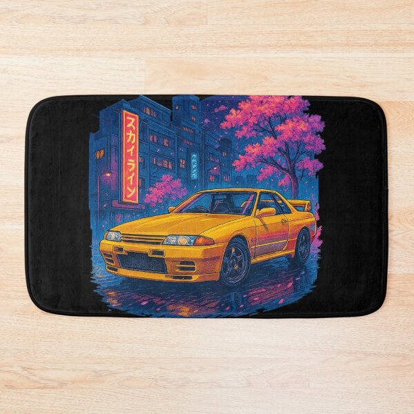 Item preview, Nissan Skyline R32 – Yellow JDM Street Art designed and sold by Ahau Designs.