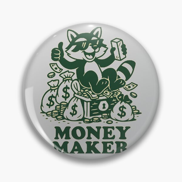 Item preview, Money Maker Raccoon – Funny Rich Vibes designed and sold by Ahau Designs.