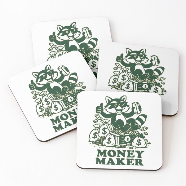 Item preview, Money Maker Raccoon – Funny Rich Vibes designed and sold by Ahau Designs.
