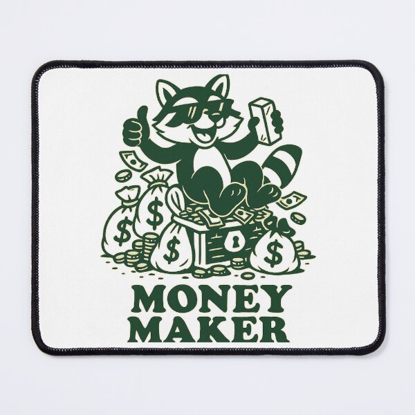 Item preview, Money Maker Raccoon – Funny Rich Vibes designed and sold by Ahau Designs.