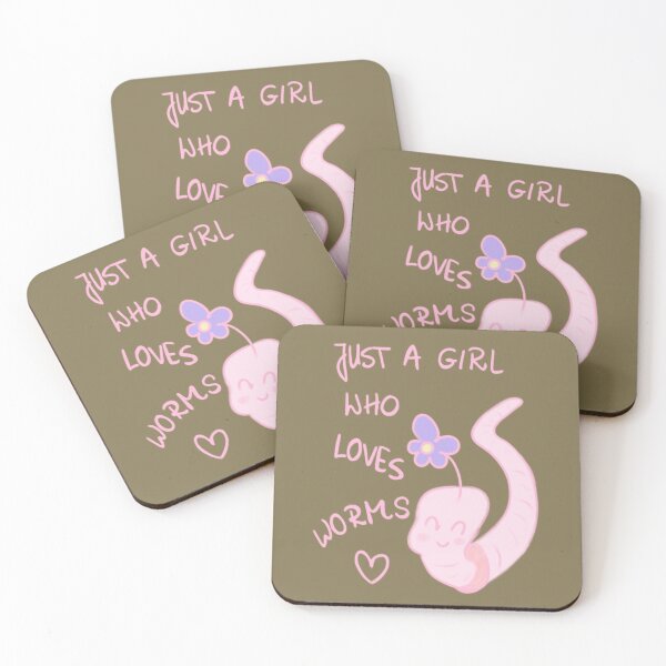 Item preview, JUST A GIRL WHO LOVES WORMS designed and sold by HugSomeNettles.