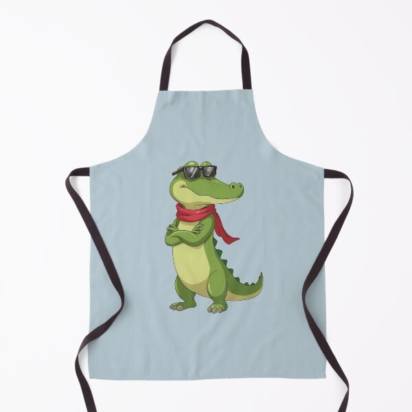 Item preview, Cool Crocodile Cartoon with Red Scarf and Sunglasses | Funny Cute Alligator Illustration designed and sold by E-SarnEdge.