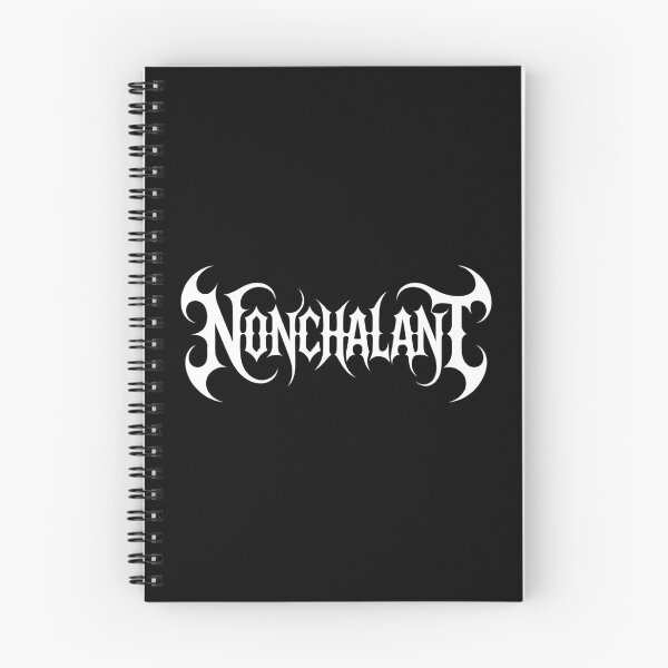 Item preview, The Word Nonchalant Death Metal Font Irony Aesthetic designed and sold by Altered Pixels.