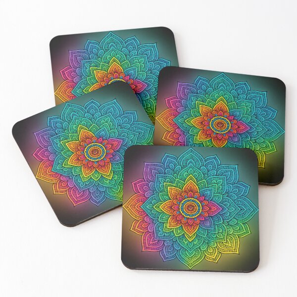 Item preview, Mandala geométrica colorida: arte simétrico vibrante designed and sold by MBohnArt.