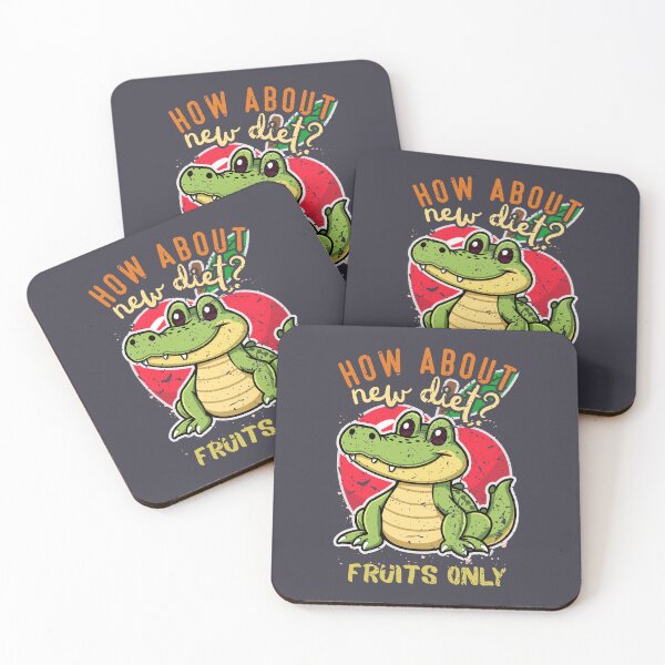 Item preview, Cheerful Alligator and Apple with Colorful Text designed and sold by SplashTastic.