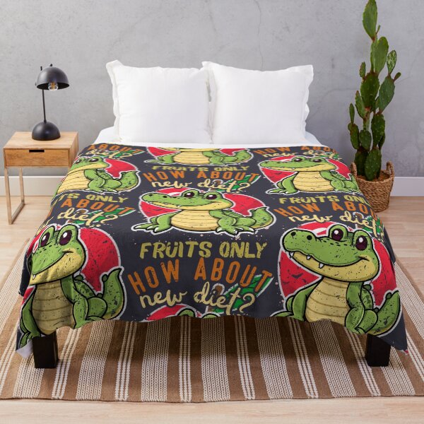 Item preview, Cheerful Alligator and Apple with Colorful Text designed and sold by SplashTastic.