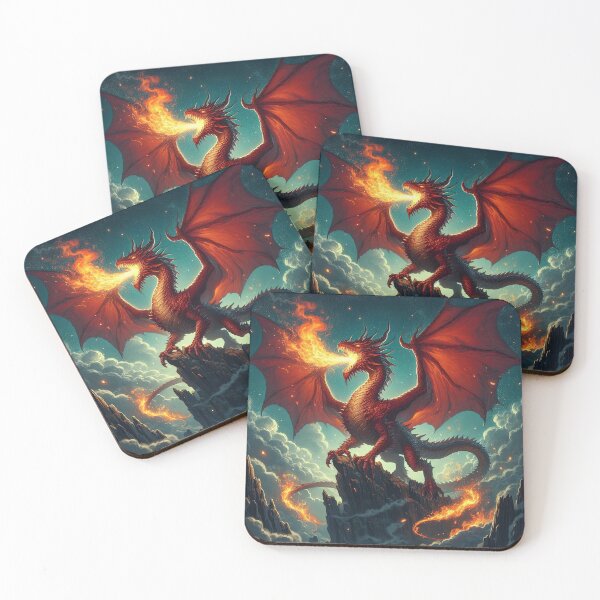 Item preview, red dragon on the rocks landscape,Legendary Animals,Dragons Breathing Fire Phone Cases,dragon art designed and sold by Expressions-Sel.