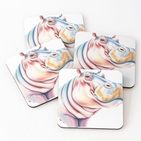 Item preview, Smiling Hippo Watercolor designed and sold by EllDAV777.