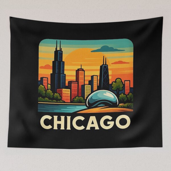 Item preview, Chicago Skyline — Windy City designed and sold by Myra365Art.