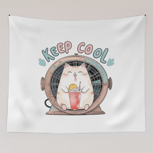 Item preview, Keep Cool Kitty designed and sold by  Moodmelt Studio .