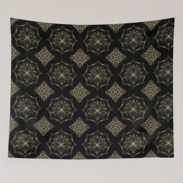 Item preview, Delicate Line Art Lotus Mandala designed and sold by LongDooDi.