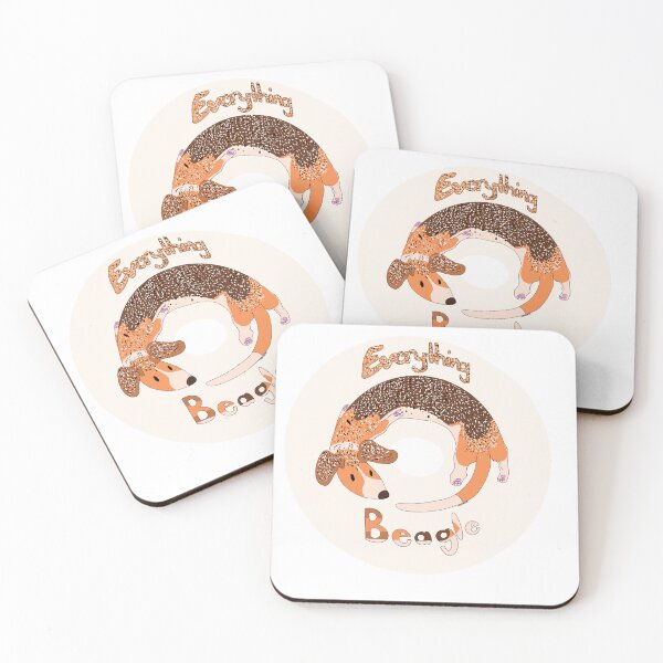 Item preview, Everything beagle designed and sold by Noodle Dragon Design - Curled up in creativity.