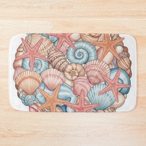 Item preview, Packed Watercolor Seashells and Starfish Sticker - Coastal Beach Aesthetic Art designed and sold by EverMuse_0_0.