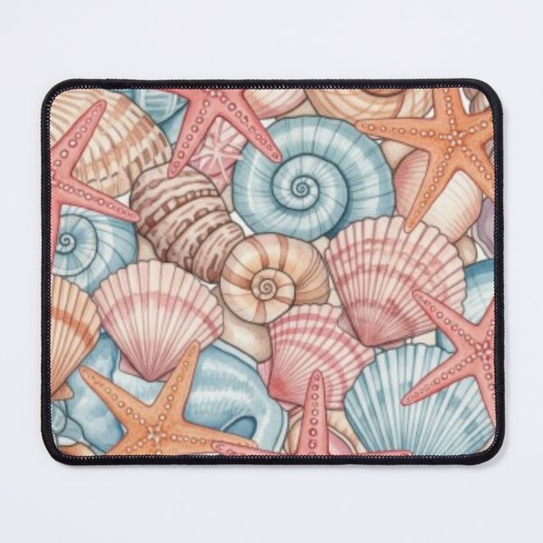 Item preview, Packed Watercolor Seashells and Starfish Sticker - Coastal Beach Aesthetic Art designed and sold by EverMuse_0_0.