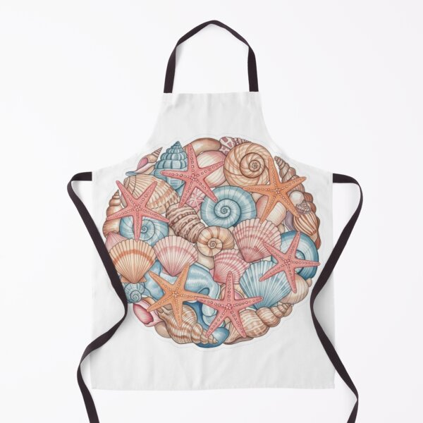 Item preview, Packed Watercolor Seashells and Starfish Sticker - Coastal Beach Aesthetic Art designed and sold by EverMuse_0_0.