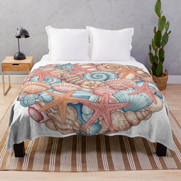 Item preview, Packed Watercolor Seashells and Starfish Sticker - Coastal Beach Aesthetic Art designed and sold by EverMuse_0_0.