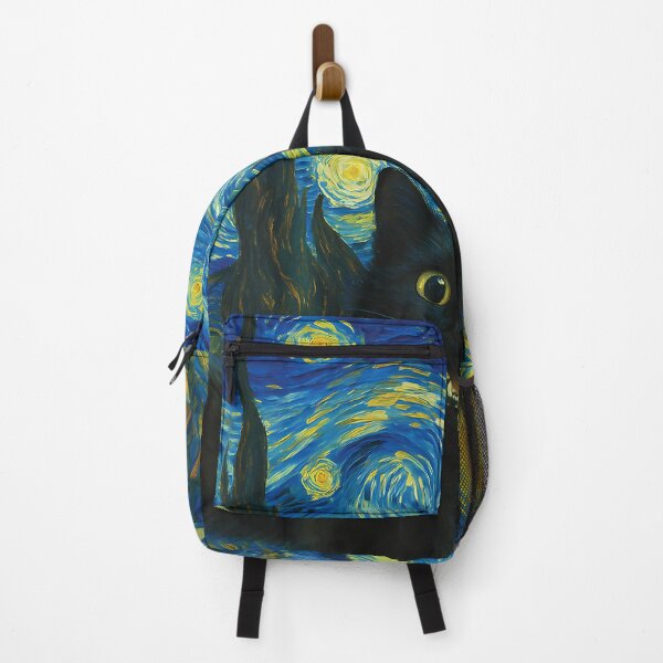 Item preview, Black Cat Starry Night Van Gogh Cat Selfie Cat Mom Cat Lover designed and sold by SteveAllentc.