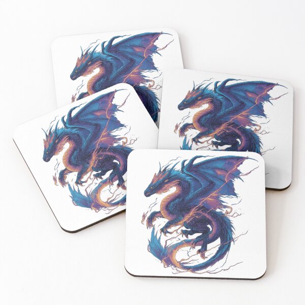 Item preview, Electric Blue Dragon designed and sold by AlexLineArt.