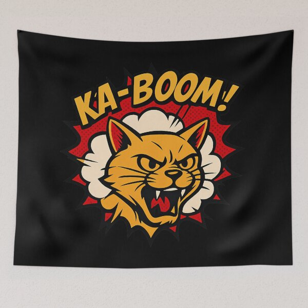 Item preview, Comic Cat Blast – Retro Pop Explosion designed and sold by ArcadiaSilence.