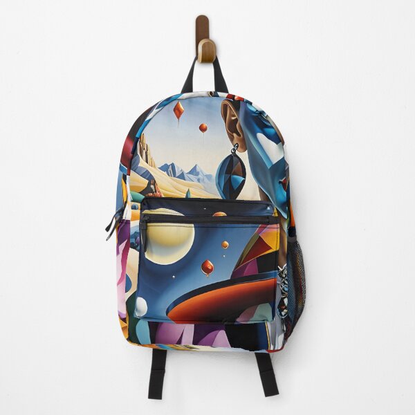 Item preview, The Geometric Wanderer – Psychedelic Neo-Cubism Portrait in Surreal Landscape designed and sold by artmanikin.