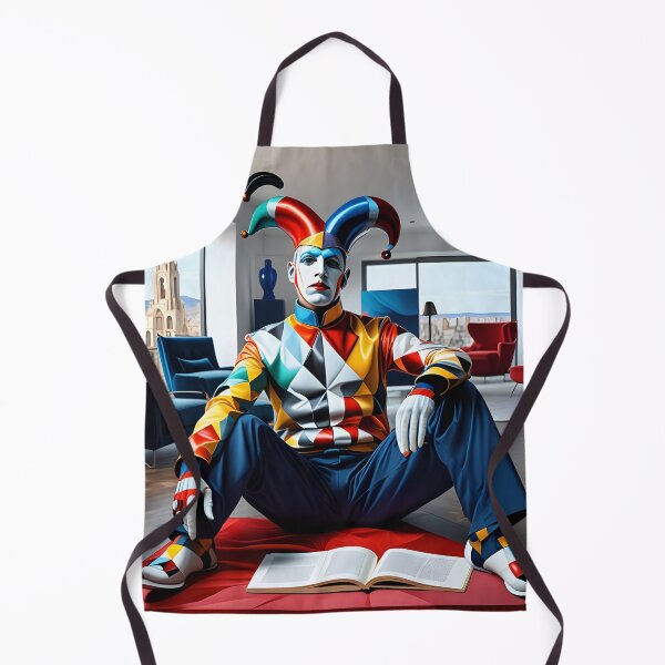 Item preview, The Harlequin Thinker – Neo-Cubism Portrait in Modern Interior designed and sold by artmanikin.