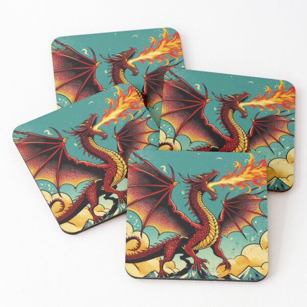 Item preview,  vintage red dragon breathing fire,Legendary Animals,Dragons Breathing Fire Phone Cases,dragon art designed and sold by Expressions-Sel.