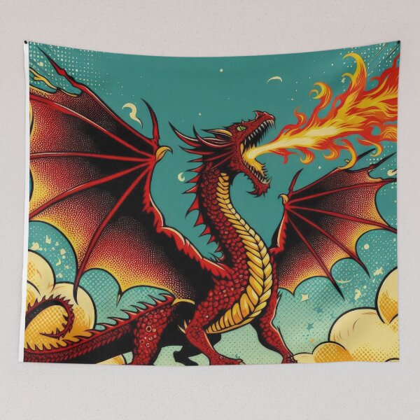 Item preview,  vintage red dragon breathing fire,Legendary Animals,Dragons Breathing Fire Phone Cases,dragon art designed and sold by Expressions-Sel.