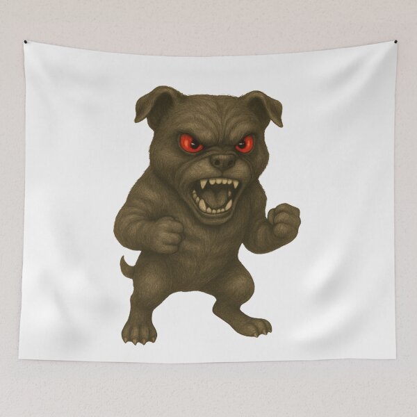 Item preview, Angry Dog – Fierce Pup with Red Eyes designed and sold by SlomianyPisarz.