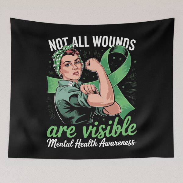 Item preview, Not All Wounds Are Visible Mental Health Awareness Month designed and sold by Sea4Adventures.