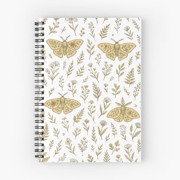 Item preview, Botanical Moth Pattern – Vintage Floral Insect Design on Black designed and sold by Zee's Whimsical Wonders.