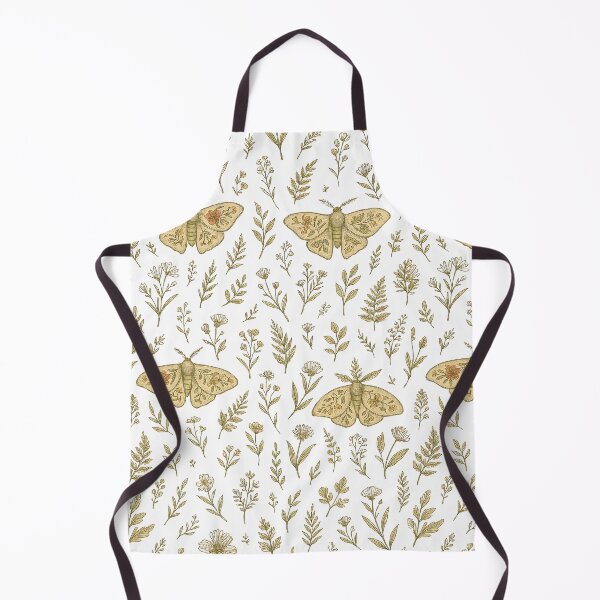Item preview, Botanical Moth Pattern – Vintage Floral Insect Design on Black designed and sold by Zee's Whimsical Wonders.
