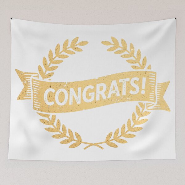 Item preview, Congrats Laurel Wreath Golden Rustic Vintage Elegant Award Symbol Success Honor Classic Timeless Triumph Prestige Celebration Recognition designed and sold by Mimoshi ⭐⭐⭐⭐⭐.
