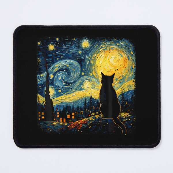 Item preview, Cat Starry Night Van Gogh Cat For Cat Lover Cat Mom Cat Dad designed and sold by SteveAllentc.