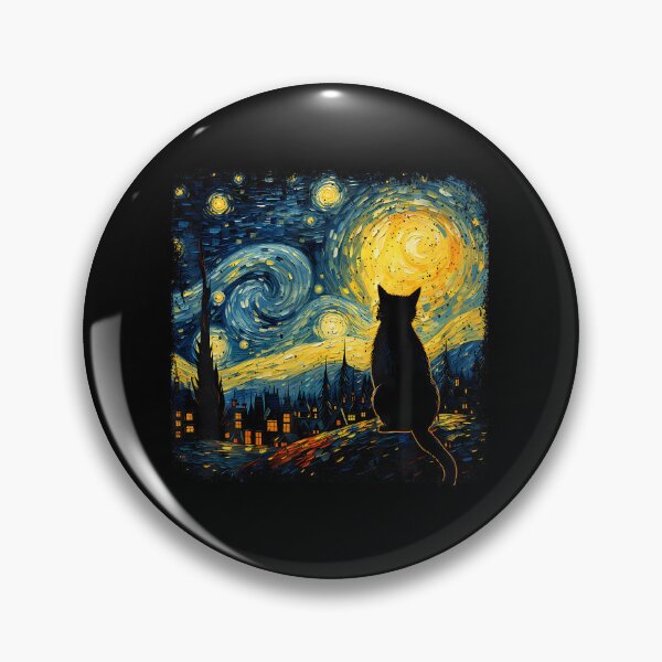 Item preview, Cat Starry Night Van Gogh Cat For Cat Lover Cat Mom Cat Dad designed and sold by SteveAllentc.