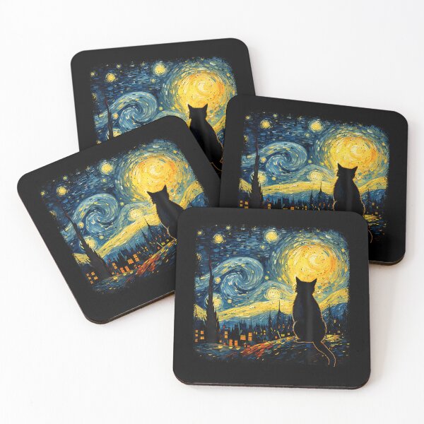 Item preview, Cat Starry Night Van Gogh Cat For Cat Lover Cat Mom Cat Dad designed and sold by SteveAllentc.