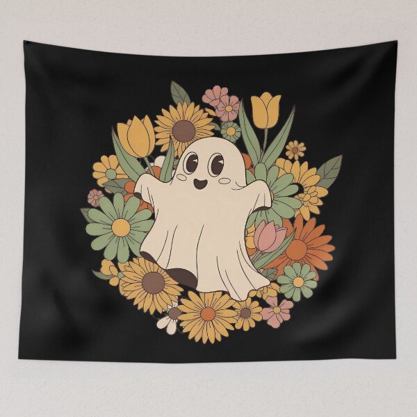 Item preview, Groovy Floral Ghost designed and sold by Linework Studio.