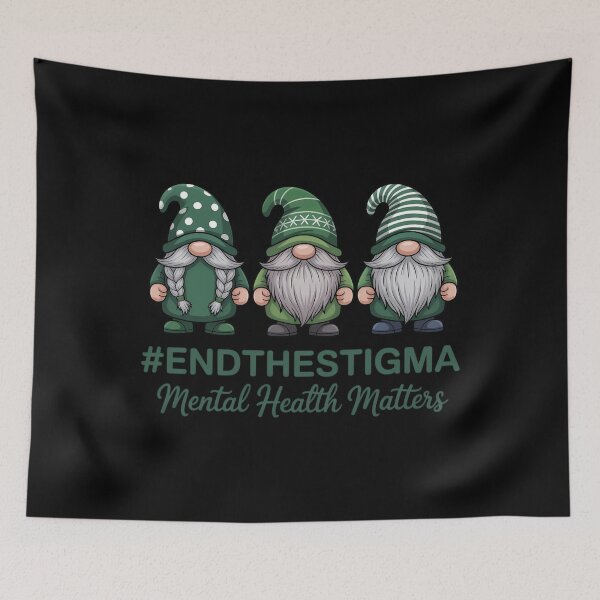 Item preview, Trio Gnome End The Stigma Mental Health Matters Awareness designed and sold by Sea4Adventures.