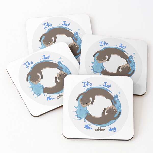 Item preview, An otter day designed and sold by Noodle Dragon Design - Curled up in creativity.