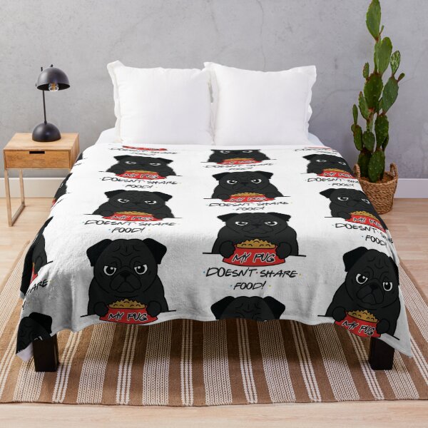 Item preview, My Pug Doesn’t Share Food – Funny Black Pug Dog Design designed and sold by crypthor.