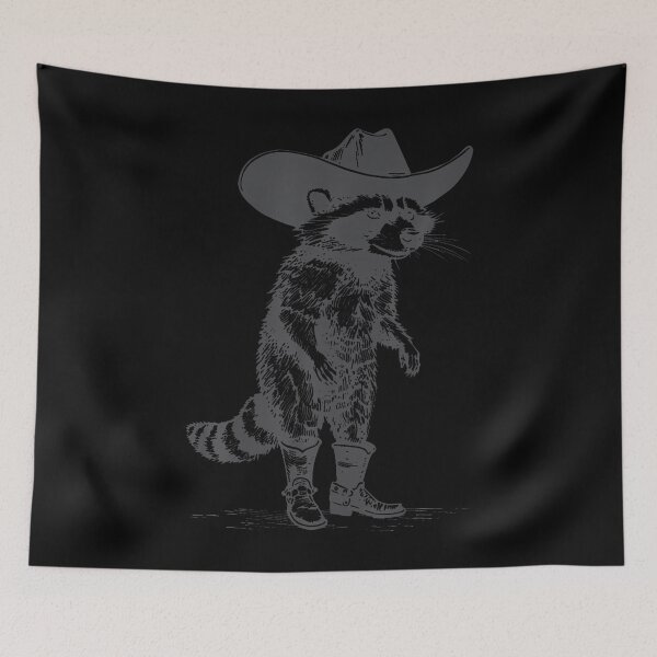 Item preview, Mapache vintage, vaquero, vaquera, panda basura, estilo western country designed and sold by SteveAllentc.